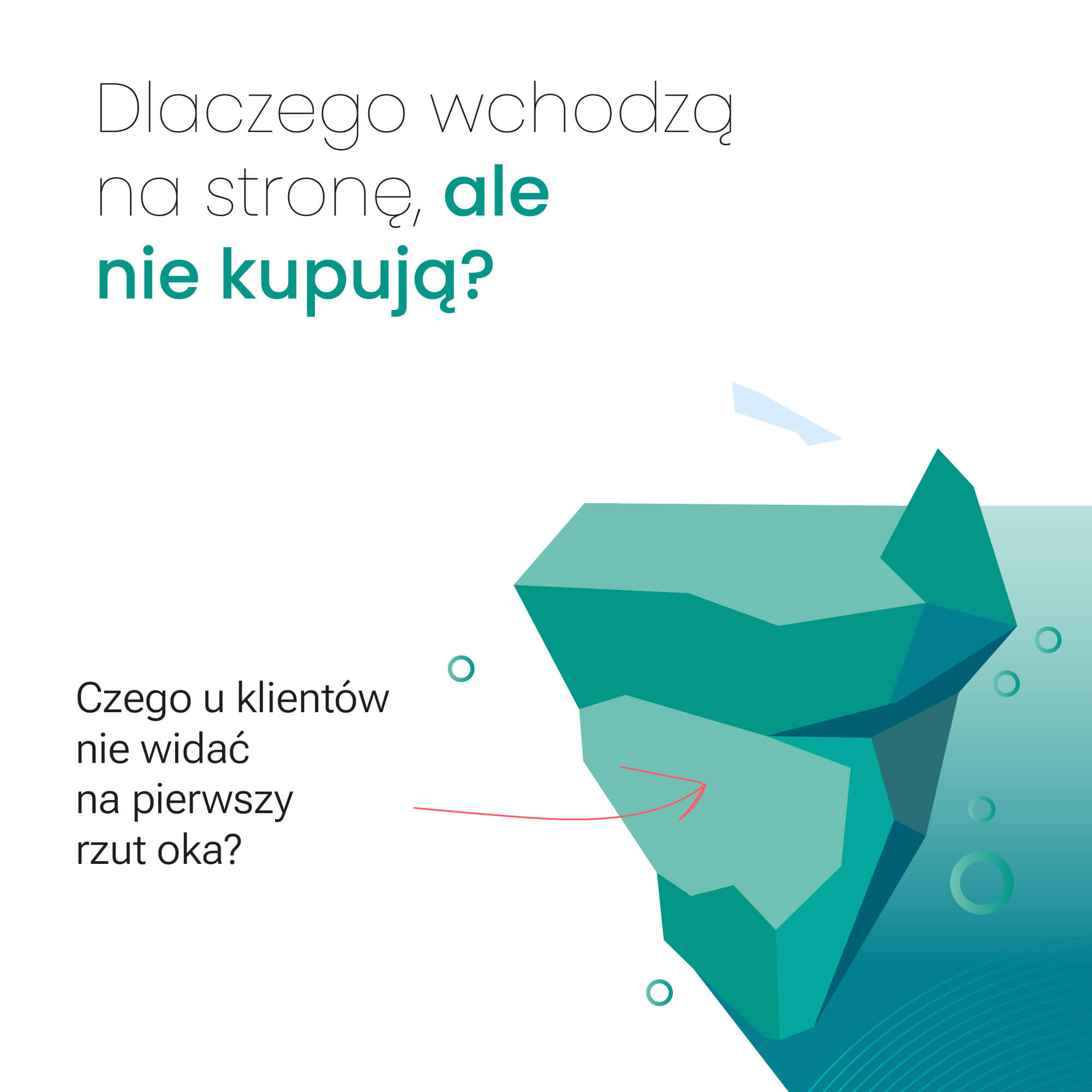dlaczego klienci wchodzą na stronę ale nie kupują góra lodowa